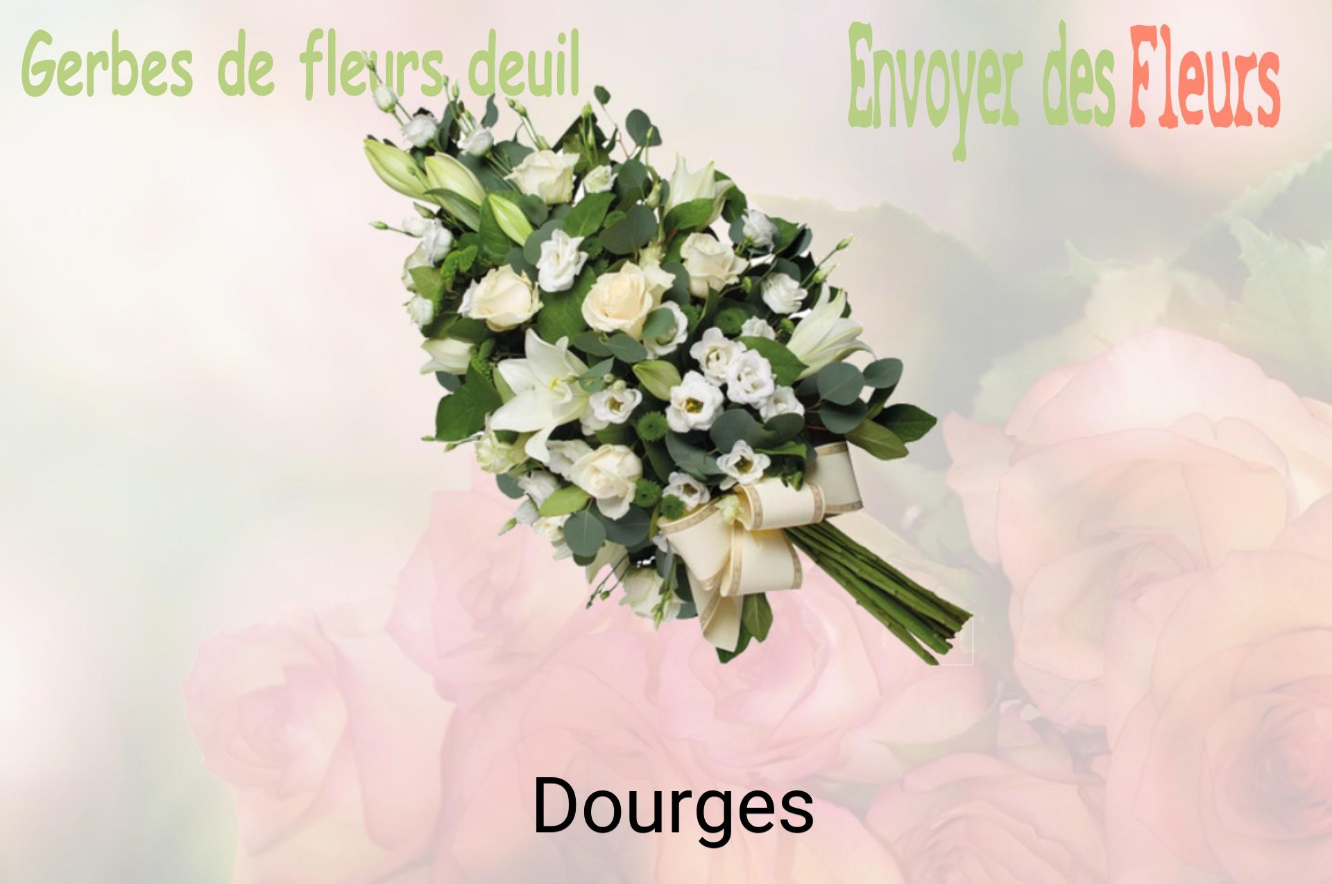 Gerbe de fleurs de deuil livrée à Dourges
